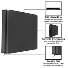 Load image into Gallery viewer, HumanCentric Wall Mount Compatible with PS4 Slim, 2 Controller Mounts Bundle, Mount on The Wall or on The Back of the TV with a VESA Pattern, Does Not Work with Fat or Pro PS4, Hardware Included, Black_38