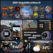Load image into Gallery viewer, Hwagol Smart Watches for Men (Call/Notification),1.52''HD Military Smart Watch with Heart Rate/Sleep Monitor/Pedometer for Android and iOS,DIY Design Fitness Tracker,1 Pack with 2-Piece Look Set, orangeblue_3710
