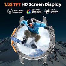Load image into Gallery viewer, Hwagol Smart Watches for Men (Call/Notification),1.52''HD Military Smart Watch with Heart Rate/Sleep Monitor/Pedometer for Android and iOS,DIY Design Fitness Tracker,1 Pack with 2-Piece Look Set, orangeblue_3711