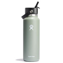 Load image into Gallery viewer, Hydro Flask Water Bottle - Insulated Stainless Steel - Wide Mouth Flex Straw Lid, Non Spill, Leakproof and Refillable in 40 Oz Agave_1