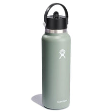 Load image into Gallery viewer, Hydro Flask Water Bottle - Insulated Stainless Steel - Wide Mouth Flex Straw Lid, Non Spill, Leakproof and Refillable in 40 Oz Agave_7566