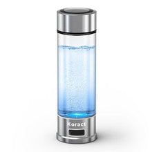 Load image into Gallery viewer, Hydrogen Water Bottle 1500PPB Portable Hydrogen Water Bottles Generator Glass, Hydrogen Rich Water Dispenser with SPE & PEM Technology for Home Office Fitness Travel Outdoor Sports (Silvery)_1