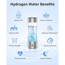Load image into Gallery viewer, Hydrogen Water Bottle, 1600-2000 Hydrogen Water Bottle Generator, Hydrohealth Hydrogen Water Machine Improve Water in 3 Mins for Home, Office, Travel, Daily Drinking_5436