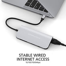 Load image into Gallery viewer, HyperDrive USB C Hub - 9-in-1 USB Hub for Laptop w/ 4K HDMI, Ethernet, 3.0 USB-A, USB C PD, MicroSD/SD, Audio Jack - Compatible with iPad, MacBook, Chromebook, Windows - Siver, Silver_884