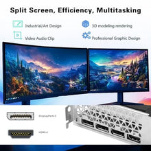 Load image into Gallery viewer, HyperRender RX 580 Graphics Card 8GB 2048SP GDDR5 256 Bit PC Gaming Video Card Computer Graphics Boards 3*DP 1*HDMI PCI Express 3.0 with Freeze Fan Stop for Desktop Computer GPU for Gaming PC, Black_1594