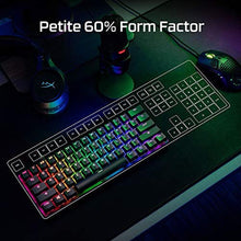 Load image into Gallery viewer, HyperX Alloy Origins 60 - Mechanical Gaming Keyboard, Ultra Compact 60% Form Factor, Double Shot PBT Keycaps, RGB LED Backlit, NGENUITY Software Compatible - Linear HyperX Red Switch,Black_5897