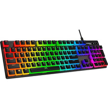Load image into Gallery viewer, HyperX Pudding Keycaps - Double Shot PBT Keycap Set with Translucent Layer, for Mechanical Keyboards, Full 104 Key Set, OEM Profile, English (US) Layout - Black_5157