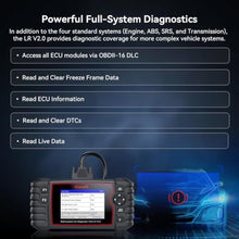 Load image into Gallery viewer, iCarsoft LR V2.0 Full Systems Diagnostic Tool for Landrover/Jaguar from 1996 to 2025 9 Reset Functions OBD2 Scanner Battery Test AutoVIN Live Data Car Code Reader Lifetime Free Update CAN-FD, LRVVersion_150