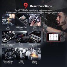 Load image into Gallery viewer, iCarsoft LR V2.0 Full Systems Diagnostic Tool for Landrover/Jaguar from 1996 to 2025 9 Reset Functions OBD2 Scanner Battery Test AutoVIN Live Data Car Code Reader Lifetime Free Update CAN-FD, LRVVersion_151