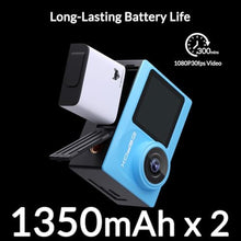 Load image into Gallery viewer, icefox Action Camera 4K 20MP 5X Zoom 98FT Waterproof Underwater i8 WiFi, Blue_741