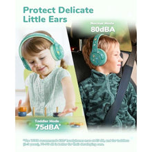 Load image into Gallery viewer, iClever BTH27 Toddler Headphones for 2+ Year Old Baby Kids Travel Study, Green_121