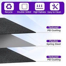 Load image into Gallery viewer, IdeaFormer-3D Kobra S1 X PEI Spring Steel Sheet 264x276mm, Double Sided Textured PEI Build Plate for Anycubic Kobra S1, X, Combo 3D Printer Platform, TexturedBlackPEIDoubleSided_1695
