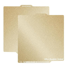 Load image into Gallery viewer, IdeaFormer-3D P1S A1 Textured PEI Build Plate with QR Code for Bambu Lab 256x256mm, Good Adhesion X1 X1C PEI Sheet PLA PETG ABS Spring Steel Bed Plate for Bambu Labs P2S P1P P1S A1 X1 Carbon, GoldTexturedPEIDoubleSided_1