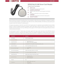 Load image into Gallery viewer, Identiv SCR3310v2.0 USB Smart Card Reader USB-C, White_146