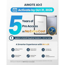 Load image into Gallery viewer, iFLYTEK AINOTE Air 2 Bundle with Black Folio Case, 8.2-inch AI Paper Tablet Writing Tablet, Digital Notebook with Pen, Voice-to-Text Transcription, Multi-Languages Chatgpt Support_810
