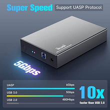 Load image into Gallery viewer, ikuai Hard Drive Enclosure 3.5" Aluminum USB 3.0 / USB C to SATA Hard Drive Dock Case for 3.5 inch Internal HDD & SSD up to 20TB, spacegrey_341