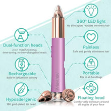 Load image into Gallery viewer, iMusthav Flawless 2-in-1 Facial Hair Remover & Eyebrow Trimmer for Women, Mauve_433