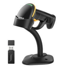 Load image into Gallery viewer, Inateck 2D Barcode Scanner with Intelligent Stand, Wireless QR Code Scanner, Handheld Scanner with APP and SDK, 2D Imager with 2600mAh Battery, BCST-35, Black_1