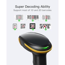 Load image into Gallery viewer, Inateck 2D Barcode Scanner with Intelligent Stand, Wireless QR Code Scanner, Handheld Scanner with APP and SDK, 2D Imager with 2600mAh Battery, BCST-35, Black_78