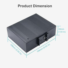 Load image into Gallery viewer, Industrial 10 Ports Gigabit Ethernet Switch 1000M Din Rail Network Switch, Black_378