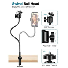 Load image into Gallery viewer, InnoGear Webcam Stand with Phone Mount, Desk Camera Arm Stands Gooseneck for Logitech Webcam BRIO 4K C960 C920 C920S C922 C922x C925e C930 C930e C615 NexiGo N60, Right Light, Gopro with 1/4" Thread_341