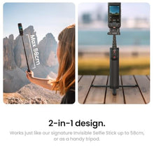 Load image into Gallery viewer, Insta360 Foldable 2-in-1 Selfie Stick Remote Kit with Invisible Stick, Built-in Tripod, Ideal for Vlogging, Hiking, Group Shots, Supports X5, X4 Air, X4, X3 Action Cameras_39