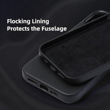 Load image into Gallery viewer, InUnion Genuine Leather Case for iPhone 15 Pro Max(2023) with MagSafe Function, Top Litchi Grain Leather Magnetic Phone Proctective Case for (iPhone 15 Pro Max) 6.7 Inch (Black, iPhone 15 pro max)_8385
