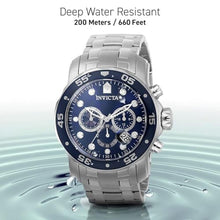 Load image into Gallery viewer, Invicta Men's 0070 "Pro Diver Collection" Stainless Steel and Blue Dial Watch, SilverBlue_1459
