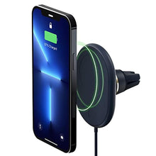 Load image into Gallery viewer, iOttie Velox Magnetic Wireless Charging Air Vent Car Phone Mount. Compatible with MagSafe iPhones including iPhone 12/13/14/15/16/17 Series (Car Charger Included), MidnightBlue_1