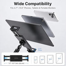 Load image into Gallery viewer, iPad Holder For Desk, Adjustable Tablet Arm iPad Desk Mount with C-Clamp, Black_637