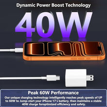 Load image into Gallery viewer, iPhone 18 Pro Max Charger Fast Charging, 40W Dynamic Power Adapter with 60W Max Woven 6FT USB-C Cable Data Sync for iPhone 17/Air/16/15 Plus/16/15 Pro Max/iPad Air mini Pro/AirPods Pro, DynamicPower_69