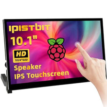 Load image into Gallery viewer, iPistBit Raspberry Pi Screen, 10.1 Inch Touchscreen Monitor, IPS 1024600, Dual Built-in Speakers, HDMI Portable Monitor Compatible with Raspberry Pi 5/4/3/Zero,Driver Free, Black_1