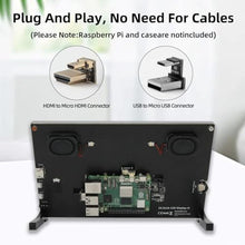 Load image into Gallery viewer, iPistBit Raspberry Pi Screen, 10.1 Inch Touchscreen Monitor, IPS 1024600, Dual Built-in Speakers, HDMI Portable Monitor Compatible with Raspberry Pi 5/4/3/Zero,Driver Free, Black_368
