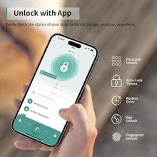 Load image into Gallery viewer, IRONZON 191Y 4-in-1 Smart Fingerprint Door Handle with App Control, YBlackin_5708