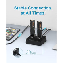 Load image into Gallery viewer, ISHEEP K3016P2 NVMe AHCI Cloner Duplicator, Dual Bay M.2 SSD Docking_1062