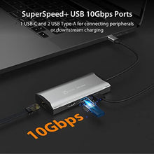 Load image into Gallery viewer, j5create USB C Hub - 4K 60Hz HDMI, 2 USB-A 10Gbps, USB-C 10Gbps with PD 100W, Ethernet, | Multiport Adapter for MacBook, ChromeBook, XPS, Surface Pro (JCD392)_3402