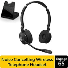 Load image into Gallery viewer, Jabra Engage 65 Wireless Headset, Stereo Telephone Headset with Industry-Leading Wireless Performance, Advanced Noise-Cancelling Microphone, All Day Battery Life, Black_5534