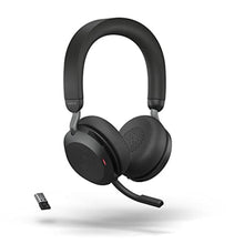 Load image into Gallery viewer, Jabra Evolve2 75 PC Wireless Headset with 8-Microphone Technology - Dual Foam Stereo Headphones with Adjustable Advanced Active Noise Cancelling, USB-A Bluetooth Adapter and UC Compatibility - Black_2197