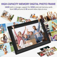 Load image into Gallery viewer, Jazeyeah WiFi Uhale Digital Picture Frame,10.1 Inch Smart Photo Frame with1280 * 800 HD IPS Touch Screen,Share Photos/Videos Instantly via App from Anywhere Thanksgiving Gifts_3296