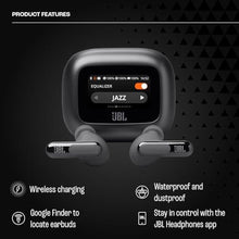 Load image into Gallery viewer, JBL Live Beam 3 - True Wireless Noise-Cancelling Stick-Closed Earbuds, 48Hrs Total Playback, Wireless Charging, 6 Mics for Perfect Calls, Multi-Point Connection, IP55 Waterproof and dustproof (Black)_3466