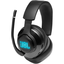 Load image into Gallery viewer, JBL Quantum 400 - Wired over-ear gaming headset with game-chat balance dial, JBL QuantumSURROUND and DTS, Voice focus directional flip-up mic and memory foam ear cushions (Black)_306