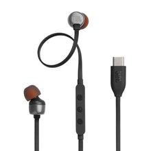 Load image into Gallery viewer, JBL Tune 310C - Wired Hi-Res in-Ear Headphones, Tangle-Free Flat Cable, 3-Button Remote with Microphone (Black)_1