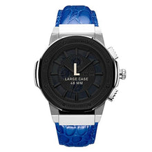 Load image into Gallery viewer, JBW Men's 10-Year Anniversary Saxon 0.16 ctw Diamond Wrist Watch with Leather Bracelet, Silver_2578