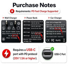 Load image into Gallery viewer, Jeasun USB-C PD Cable for ResMed AirMini, 20V to 24V, 5.2 ft_603