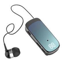 Load image into Gallery viewer, Jectse Retractable Earpiece, Retractable Headset Clip On Bluetooth Earphone with LED Battery Display, Single in Ear Headphone for Sports Business Trucker Driver (Gradient Blue), GradientBlue_1