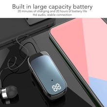 Load image into Gallery viewer, Jectse Retractable Earpiece, Retractable Headset Clip On Bluetooth Earphone with LED Battery Display, Single in Ear Headphone for Sports Business Trucker Driver (Gradient Blue), GradientBlue_99