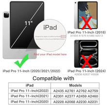 Load image into Gallery viewer, JETech Case for iPad Pro 11 Inch, 2022/2021/2020 Model, Slim Stand Hard Back Shell Smart Cover with Auto Wake/Sleep (Misty Blue), MistyBlue_2702