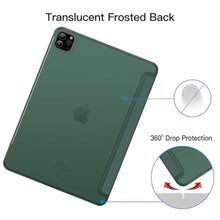 Load image into Gallery viewer, JETech Case for iPad Pro 11 Inch, 2022/2021/2020 Model, Slim Stand Hard Back Shell Smart Cover with Auto Wake/Sleep (Misty Blue)_956