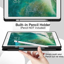 Load image into Gallery viewer, JETech Case for iPad Pro 12.9 Inch (2015/2017 Model, 1st/2nd Generation) with Pencil Holder, Slim Tablet Cover with Soft TPU Back, Auto Wake/Sleep (Black)_8614