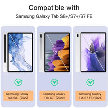Load image into Gallery viewer, JETech Case for Samsung Galaxy Tab S8 Plus 2022 / S7 FE 2021 / S7 Plus 2020 12.4-Inch with S Pen Holder, Slim Folio Stand Protective Tablet Cover, Multi-Angle Viewing (Silver)_7504
